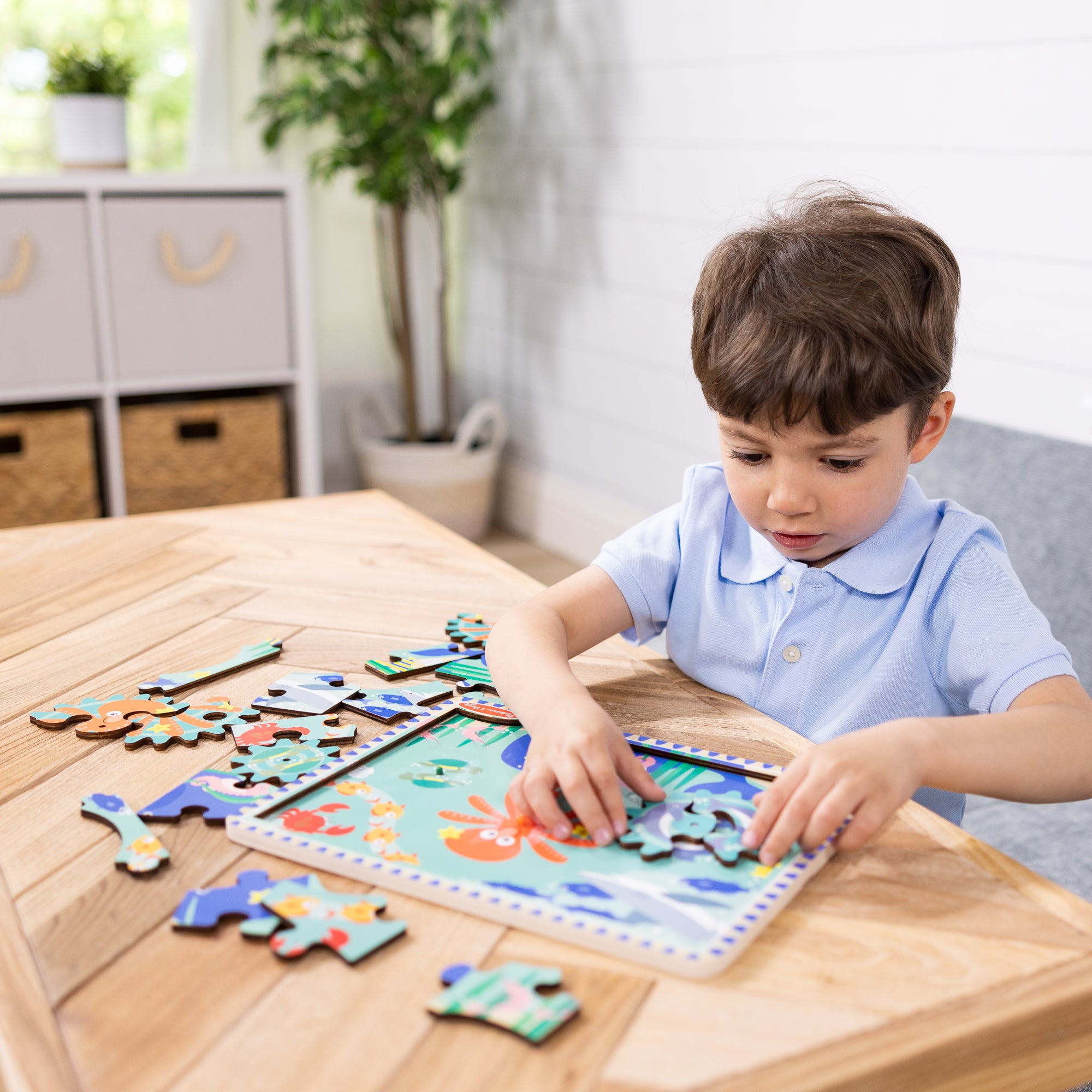 Wooden Underwater Gear Puzzle – 18 Pieces - Image 6