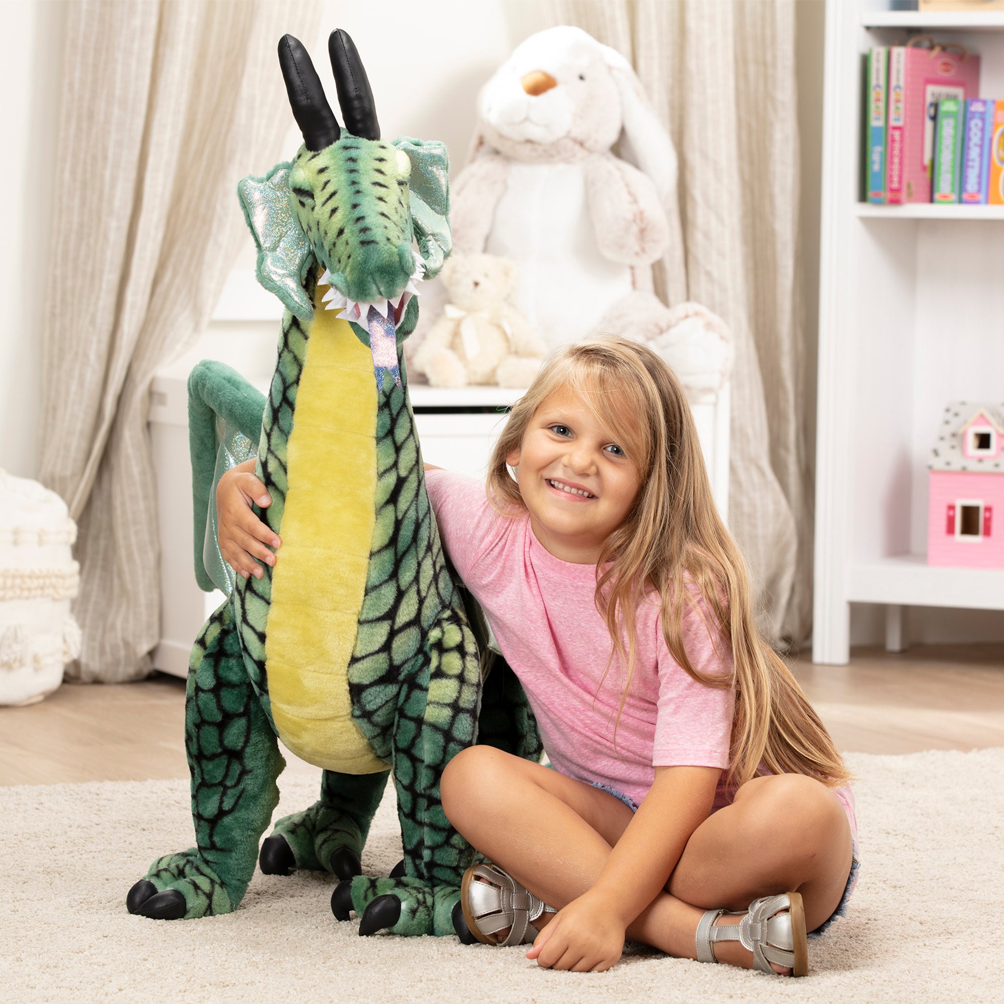Winged Dragon Lifelike Plush Stuffed Animal - Image 7