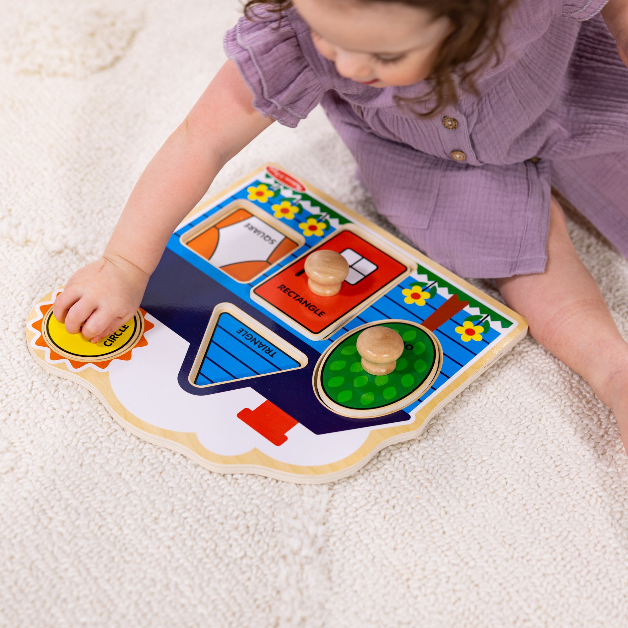 First Shapes Jumbo Peg Puzzle - 5 Pieces - Image 8