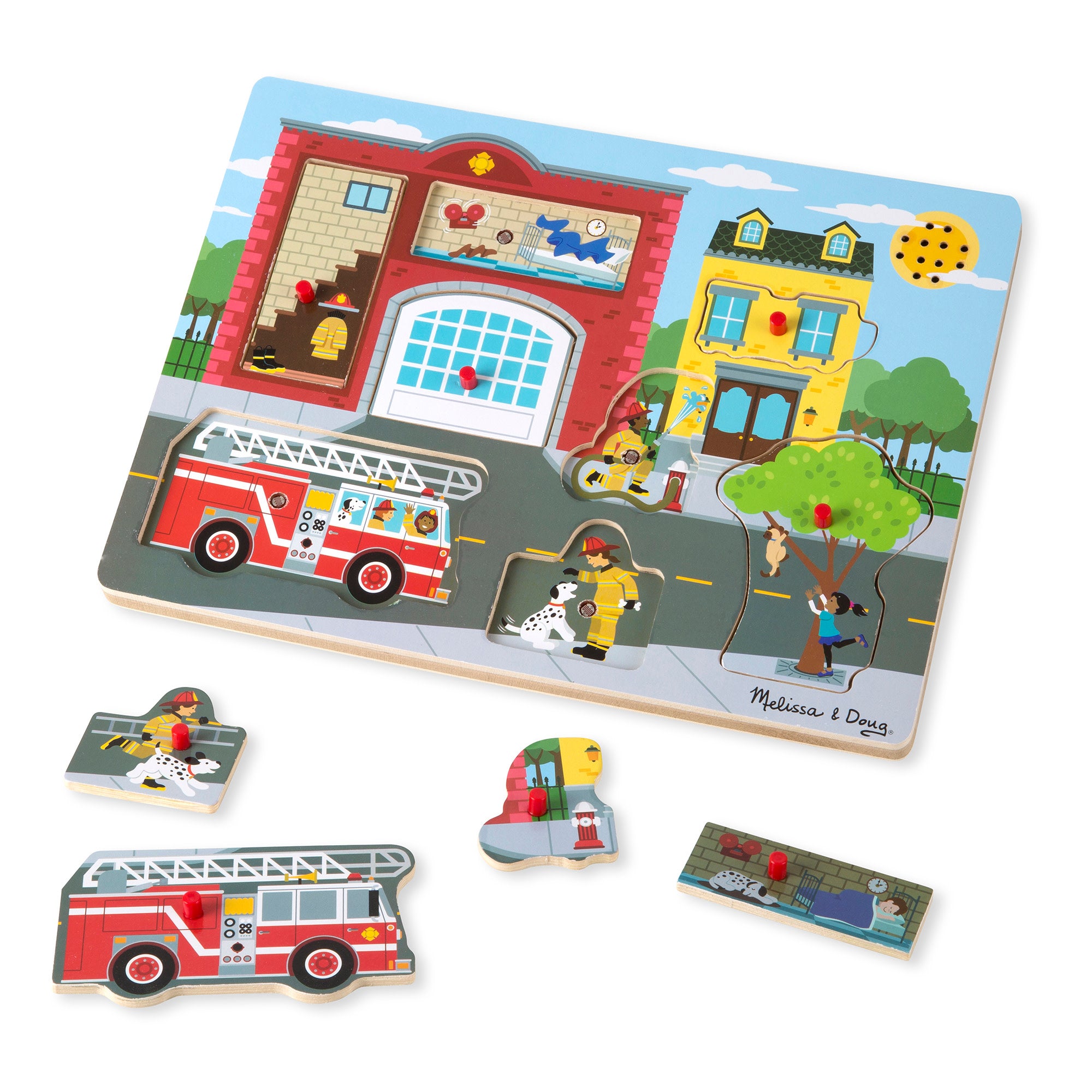 Around the Fire Station Sound Puzzle - 8 Pieces - Image 3