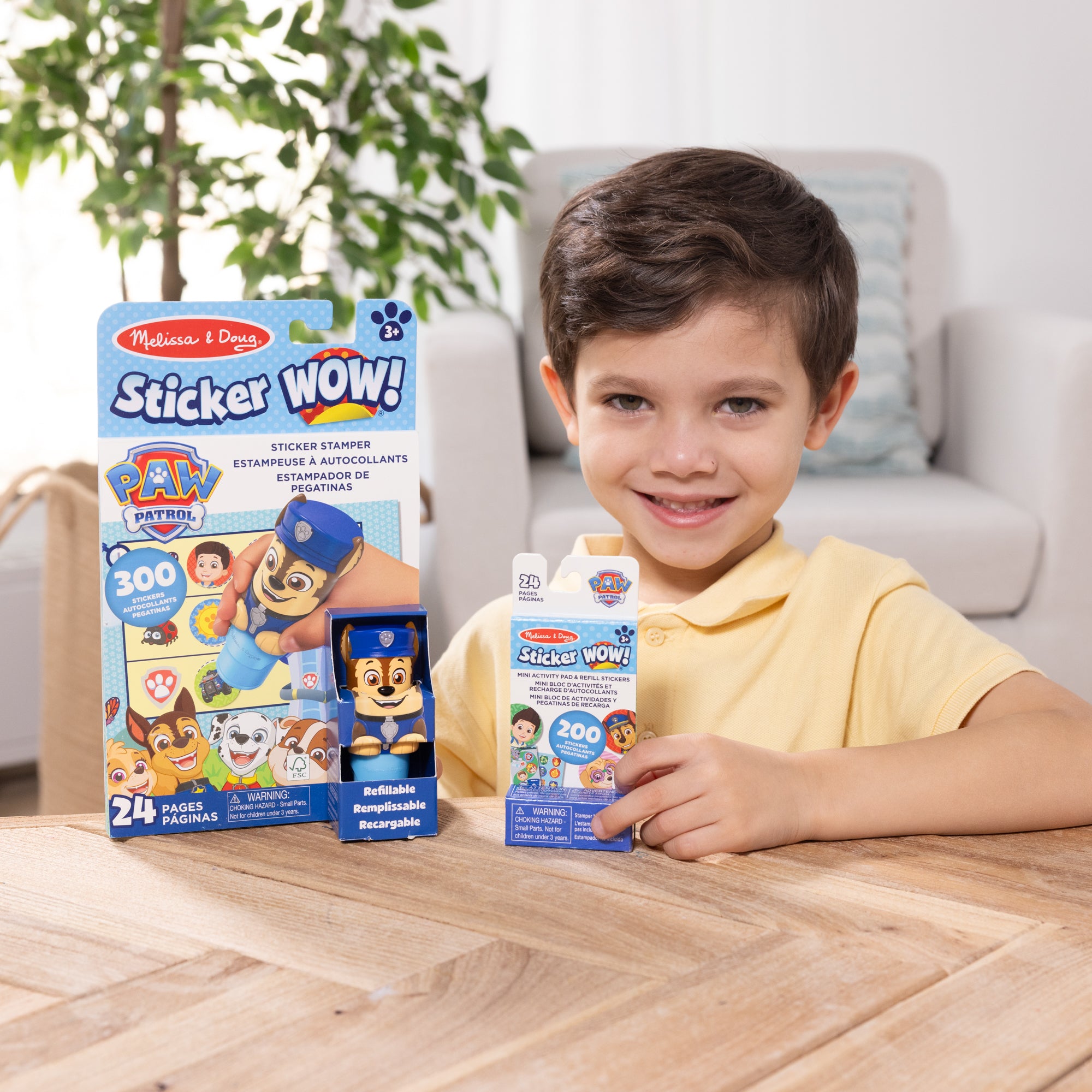 Sticker WOW!™ PAW Patrol Chase Bundle: Activity Pad & Sticker Stamper + Mini Activity Pad and 200 Refill Stickers - Image 2