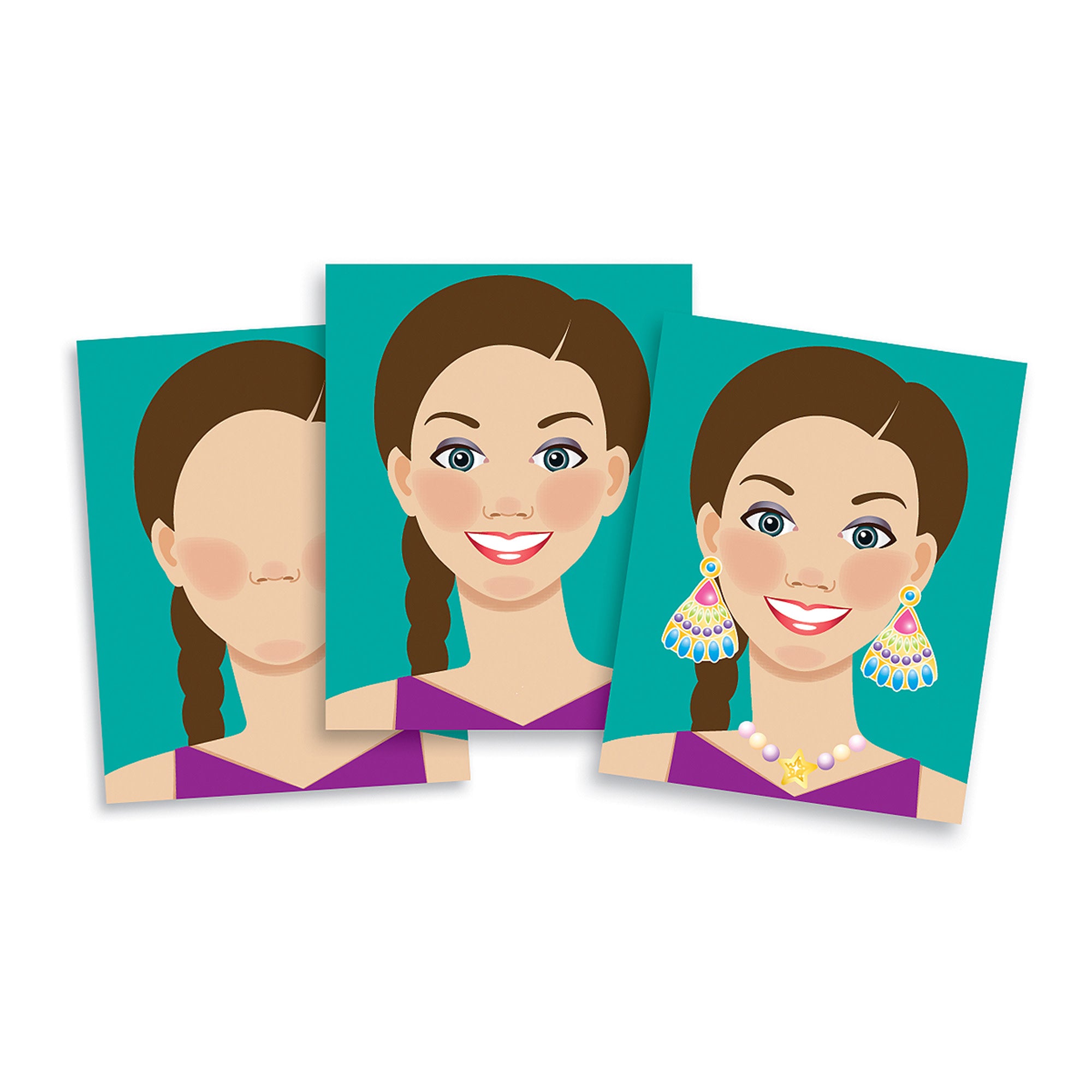 Make-a-Face Sticker Pad - Fashion Faces - Image 4
