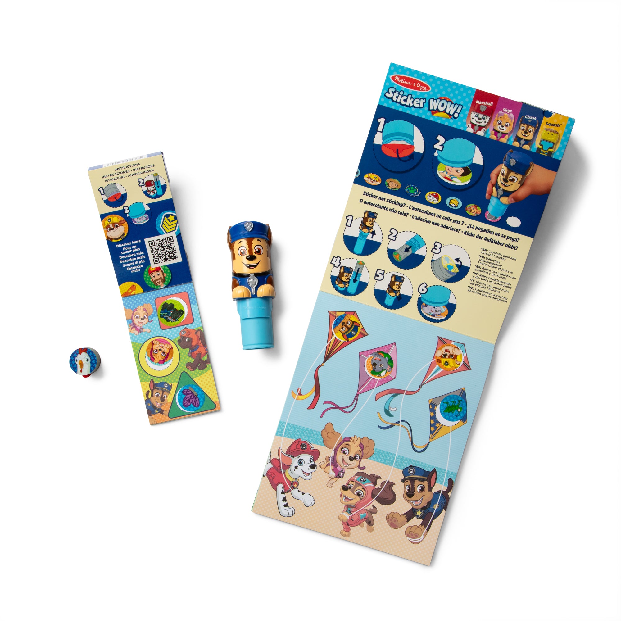Sticker WOW!™ PAW Patrol Chase Bundle: Activity Pad & Sticker Stamper + Mini Activity Pad and 200 Refill Stickers - Image 4