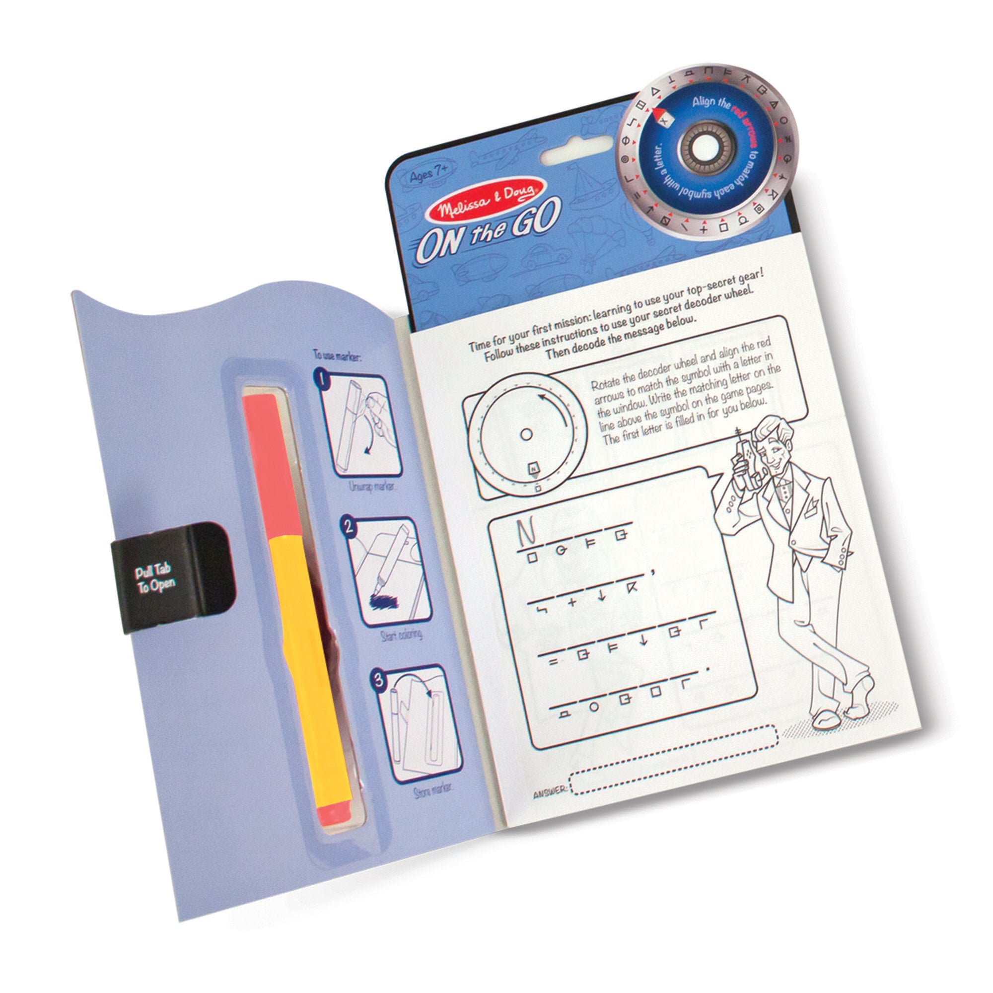 On the Go™ Secret Decoder Activity Books 3-Pack: Slippery Flippers. Runaway Ruby. Game Book - Image 5