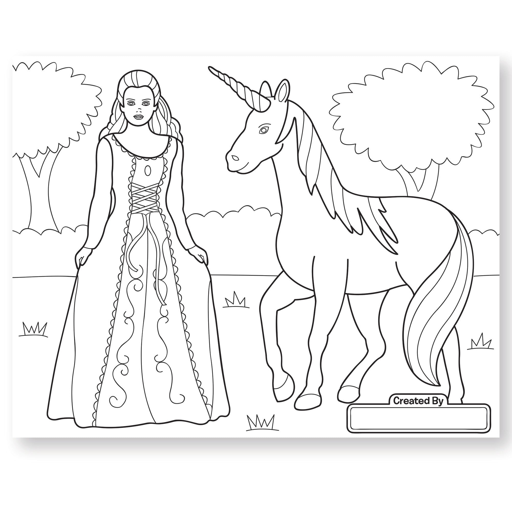Jumbo 50-Page Kids' Coloring Pad - Horses. Hearts. Flowers. and More - Image 4