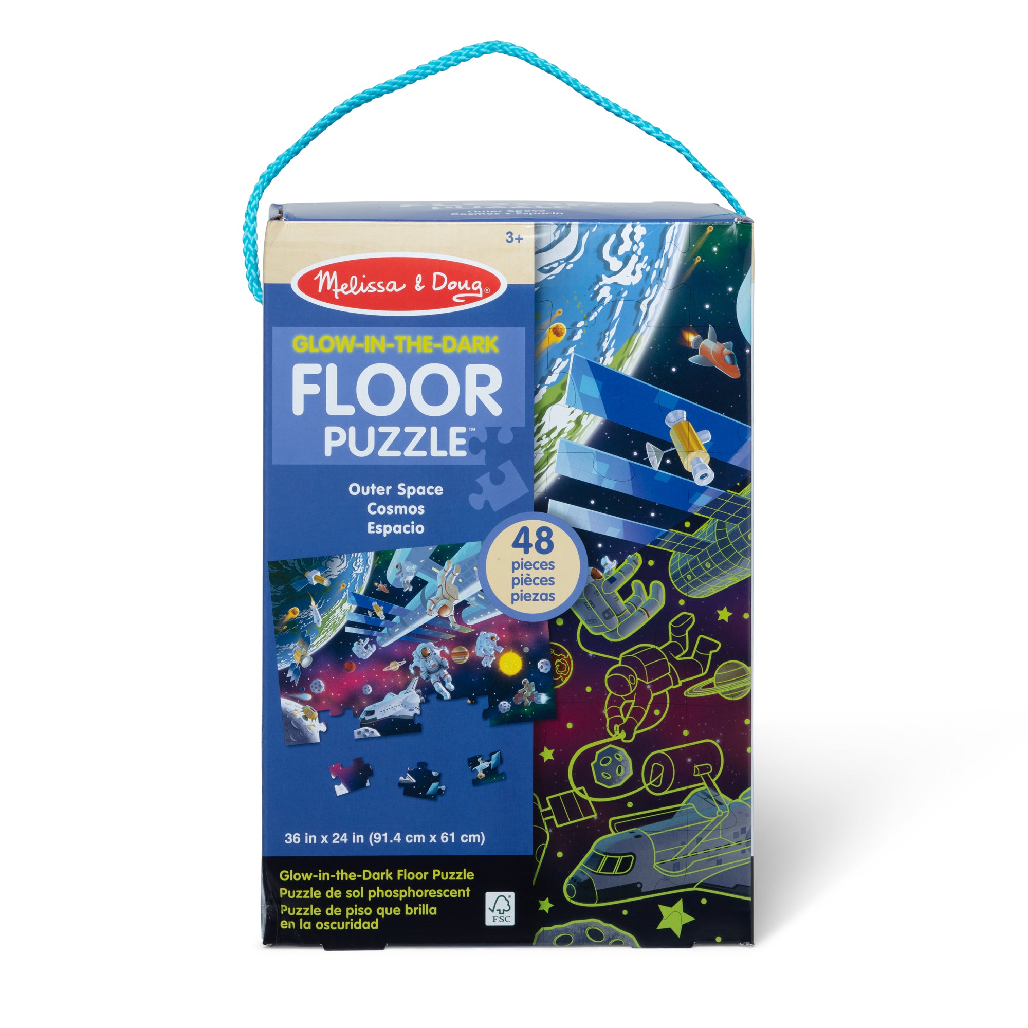 Outer Space Glow-in-the-Dark Floor Puzzle – 48 Pieces - Image 3