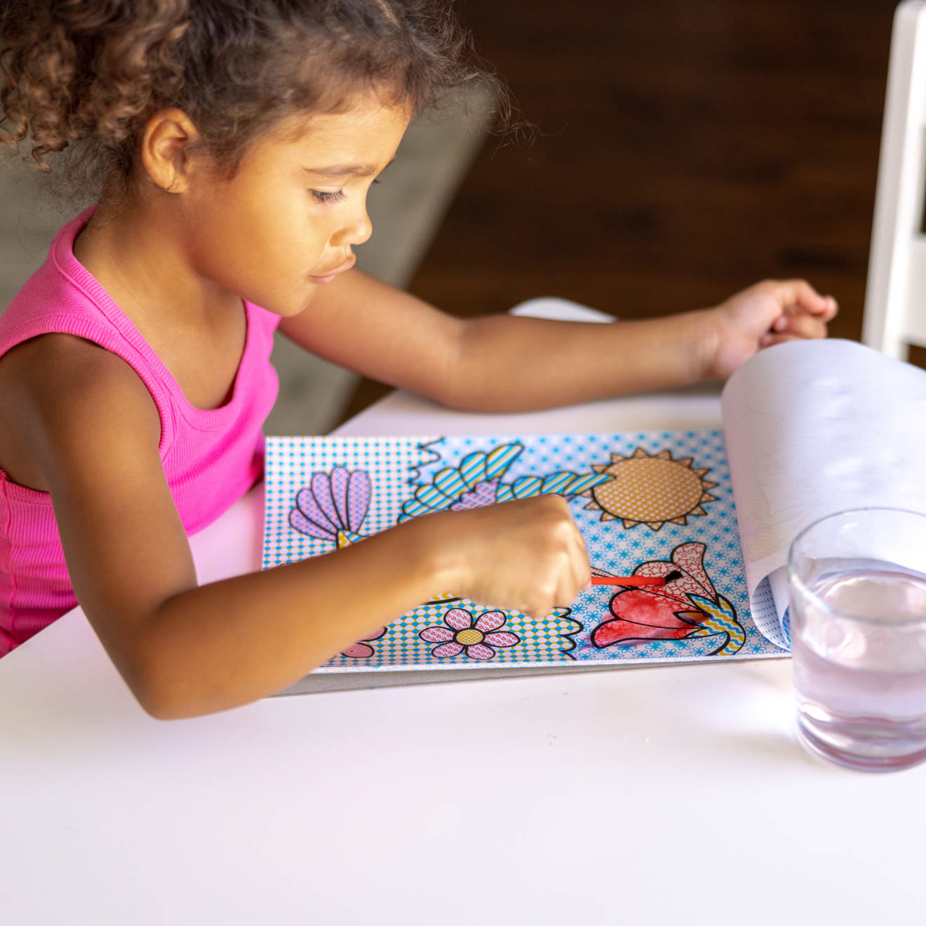 My First Paint With Water Kids' Art Pad With Paintbrush - Cheerleaders. Flowers. Fairies. and More - Image 7