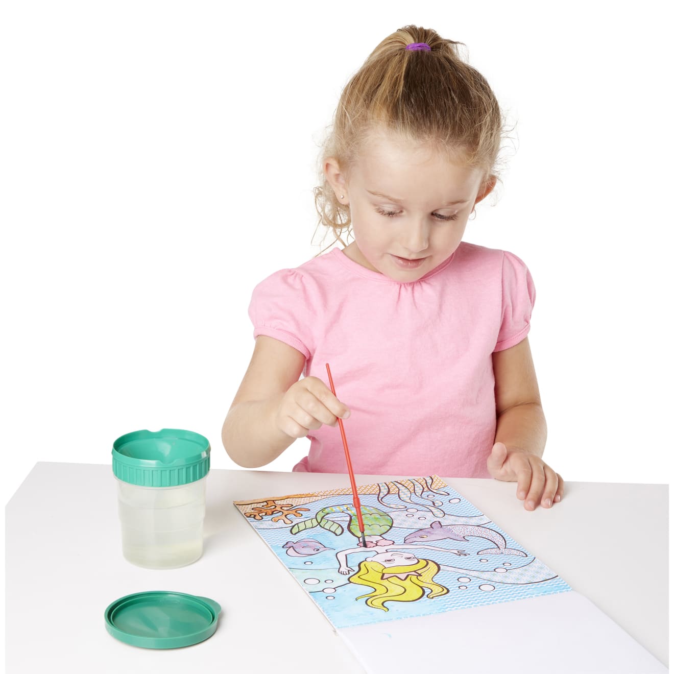 My First Paint With Water Kids' Art Pad With Paintbrush - Cheerleaders. Flowers. Fairies. and More - Image 8