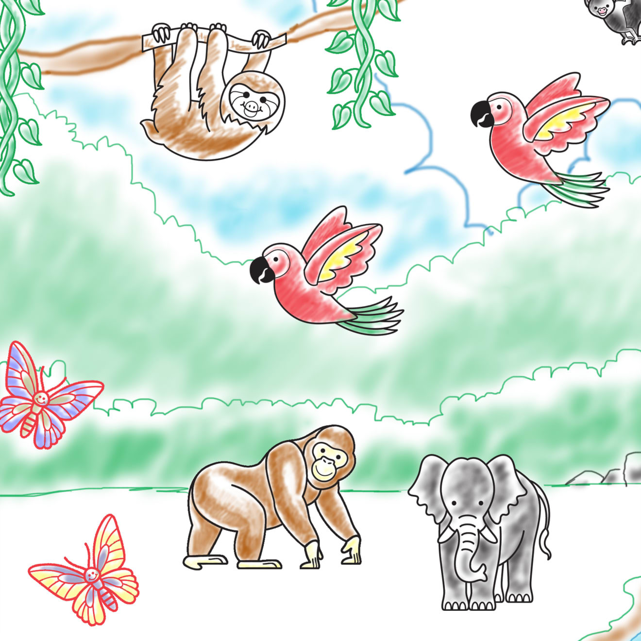 Stamp-a-Scene Rain Forest - Image 6