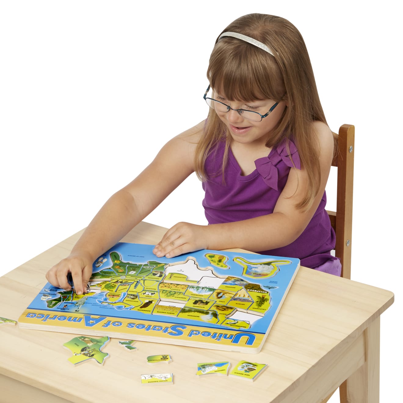U.S.A. Map Wooden Puzzle - Image 8