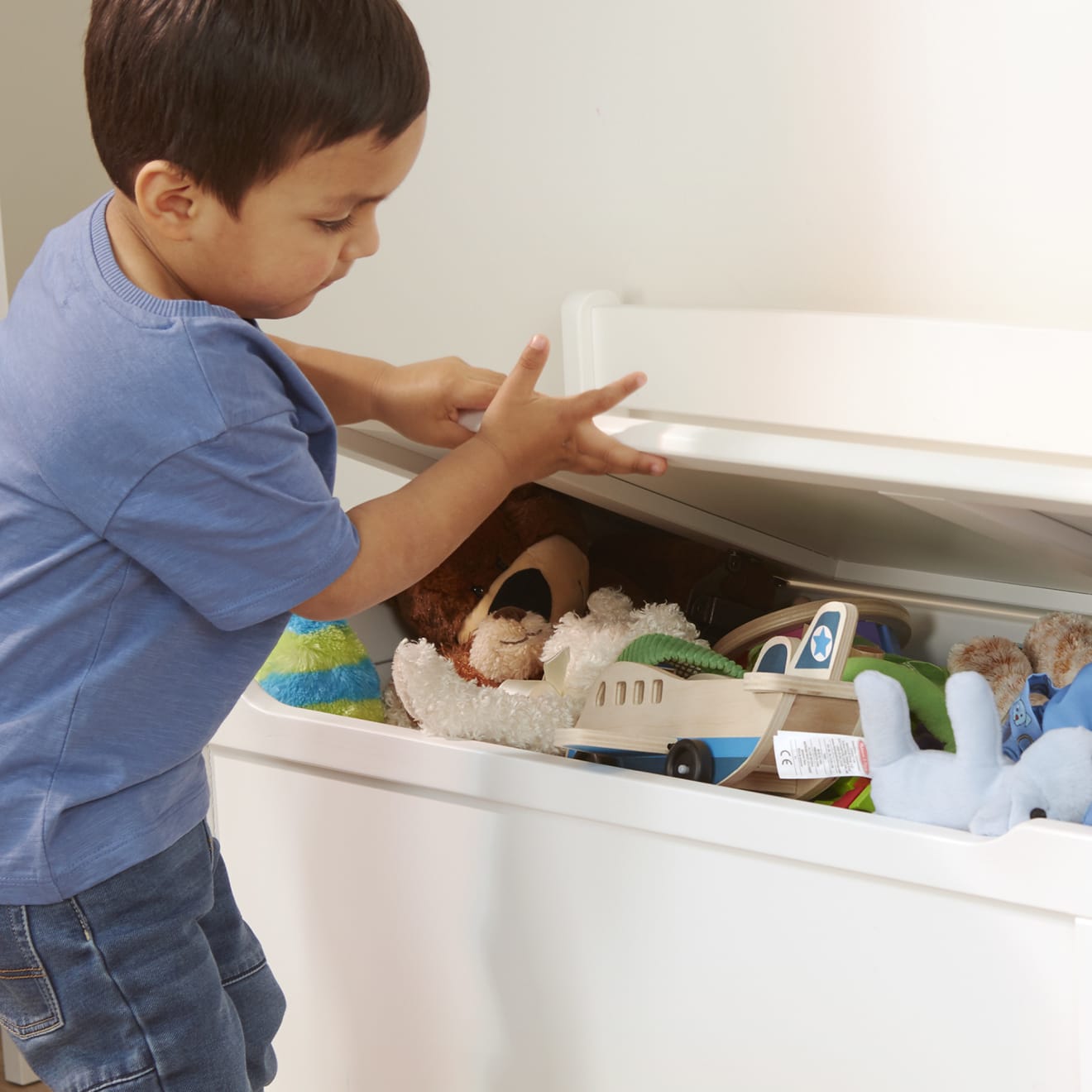 Wooden Toy Chest (White) - Image 7