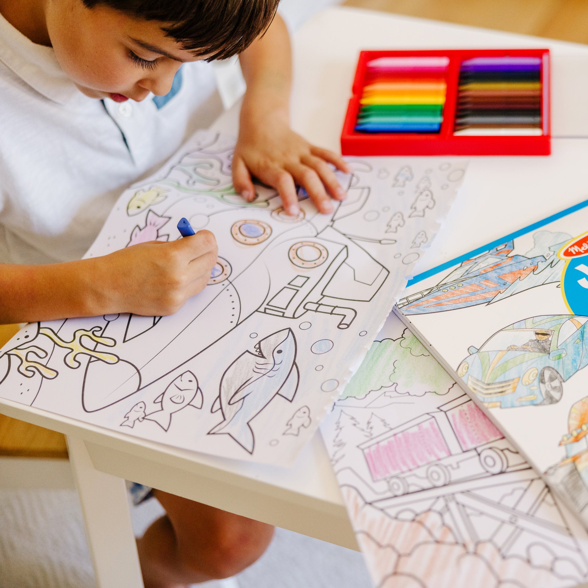 Jumbo Coloring Pad - Vehicles - Image 2