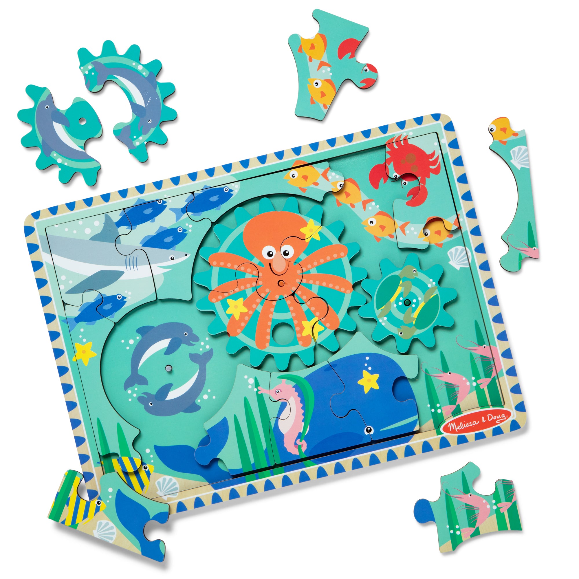 Wooden Underwater Gear Puzzle – 18 Pieces - Image 4