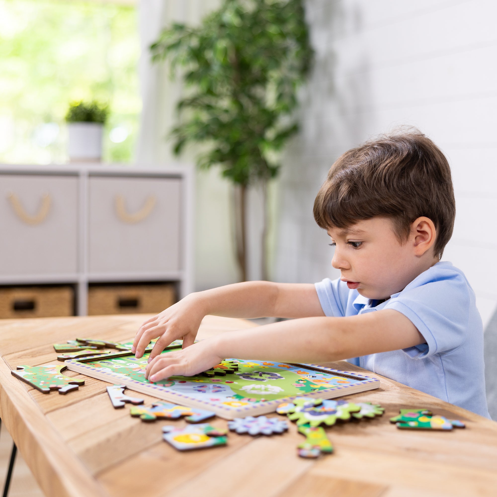 Animal Chase I-Spy Wooden Gear Puzzle - Image 6