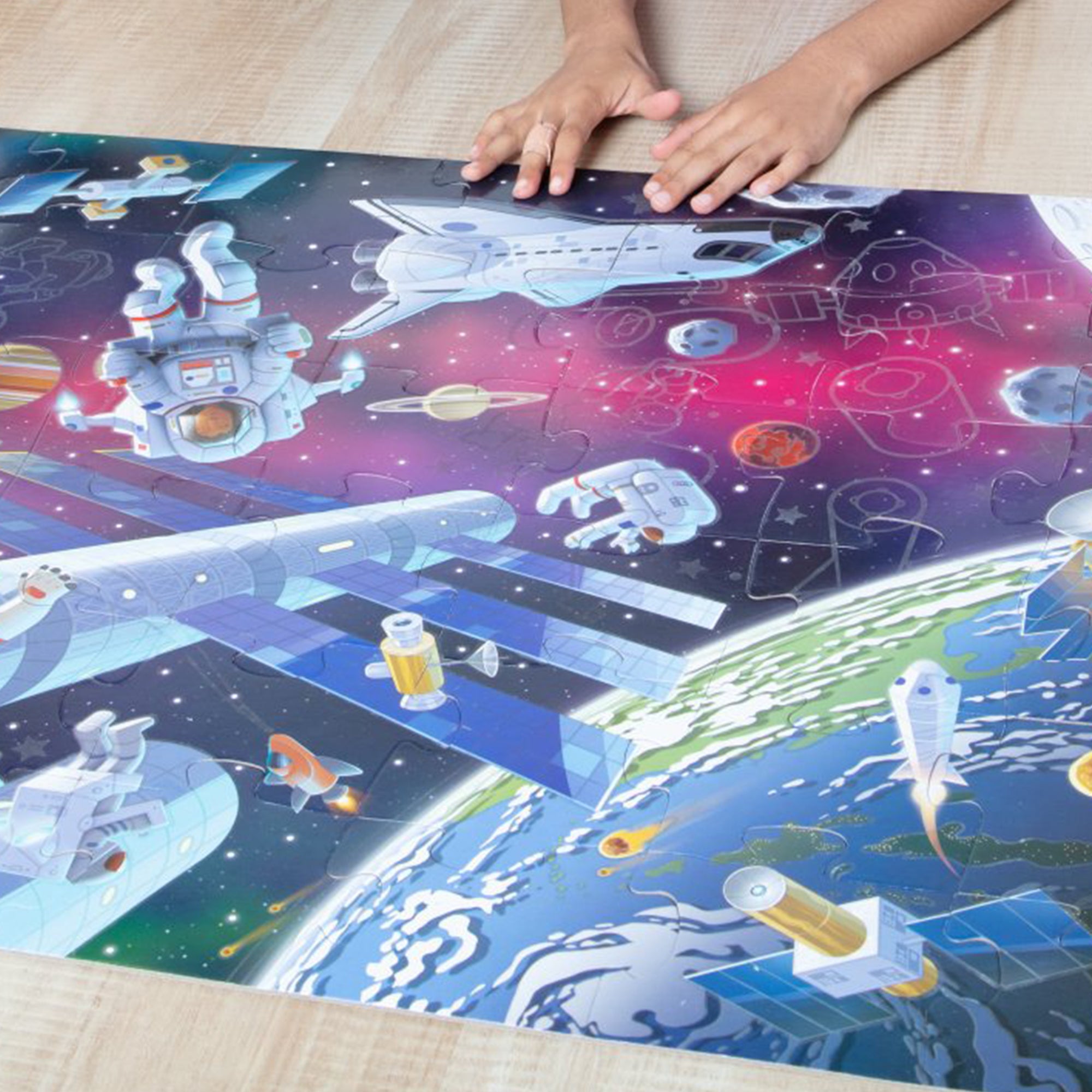 Outer Space Glow-in-the-Dark Floor Puzzle – 48 Pieces - Image 6